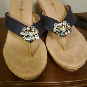 Convertable sandal with cork heel